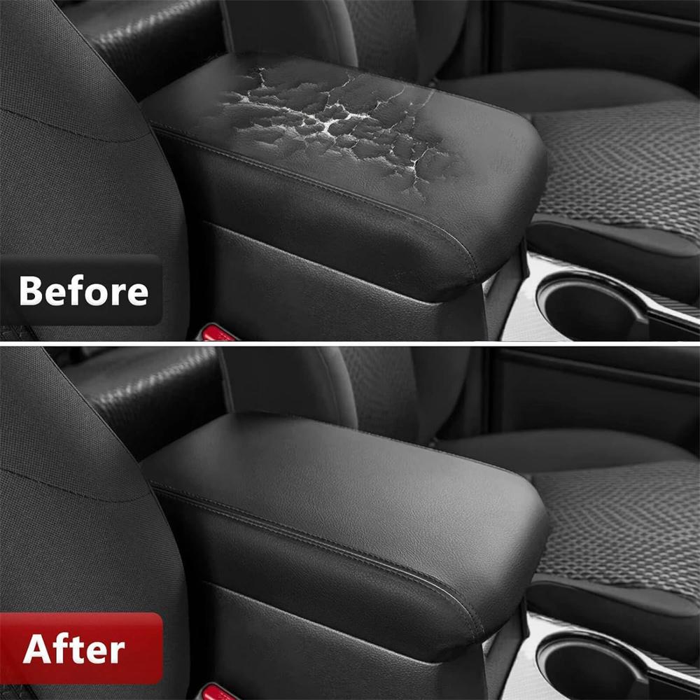 Center Console Lid Armrest Leather Cover Trim Black For Toyota 4Runner 2010-2023