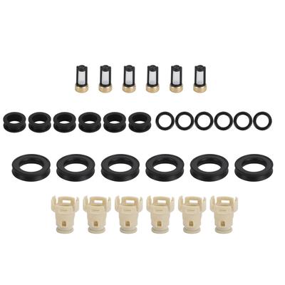 Artudatech Car 6PCS Fuel Injector Rebuild Kit O-Ring Seal Filter Cap Fit For Toyota 3.4 V6 5VZFE