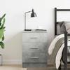 Nightstand Concrete Gray 38 X 35 X 56 Cm Particleboard