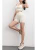 High Waist Peach-Lifting Yoga Shorts - Women's Three-Quarter Length Fitness Pants