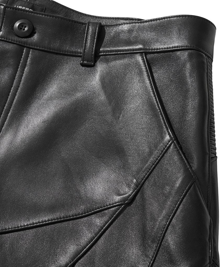 LIBERE Leather Biker Half Pants / Black
