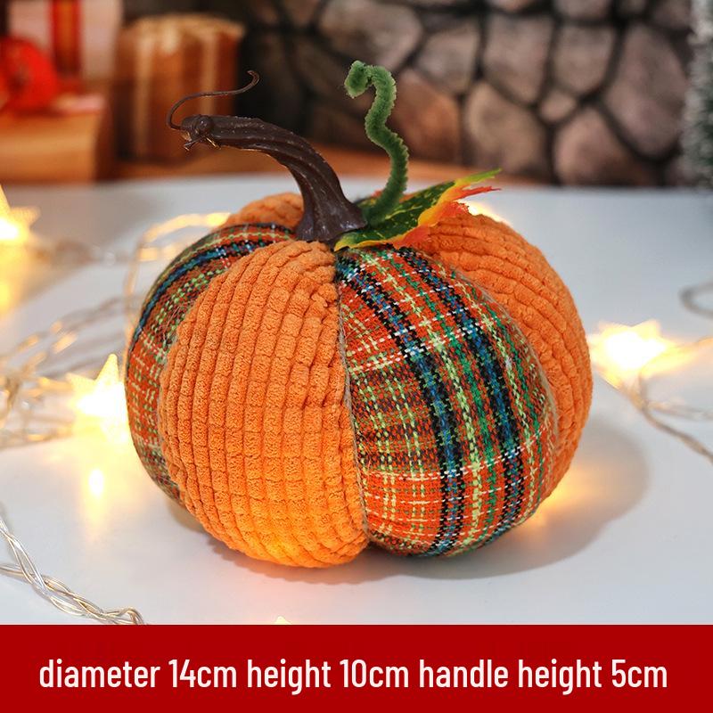 Colorful Cloth Art Pumpkin Ornaments for Harvest Festival & Thanksgiving