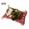 Mom&Me Sleeping Cat Plush Stuffed Toy Press Simulation Sound Animal Doll Kids Gift