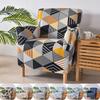 Funda Elástica de Spandex para Sillón Floral Nórdico Antisuciedad Funda para Asiento Lavable Funda Individual para Silla para Estudio Barra de Bar Hotel