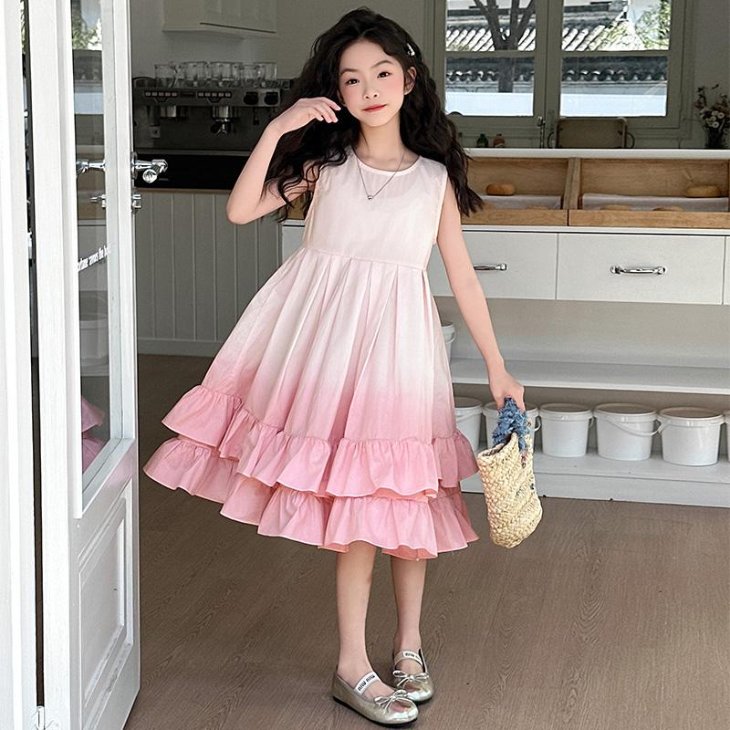 Girls' dress summer 2026 new summer dress girls' western-style gradient princess dress children's dress summer style