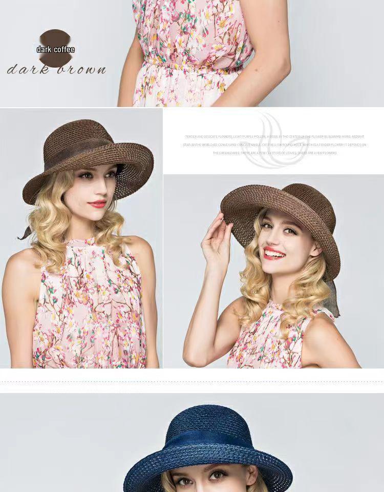 Korean Style Women's Foldable Wide Brim Beach Sun Hat