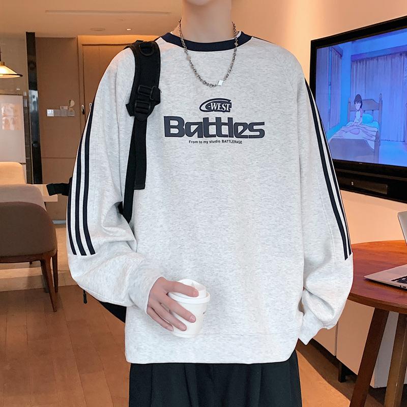 

Осенний свитер для мальчиков и девочек в одном академическом стиле, свободный топ с длинным рукавом, универсальная трендовая футболка, осенняя одежда 4XL