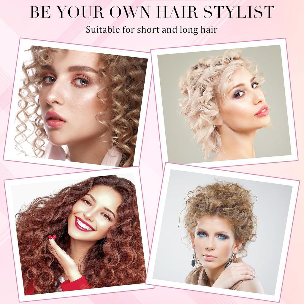 Tiktok Overnight Heatless Hair Curler for Long Hair - Soft Fine Wave Crimper
