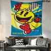 Pac-Man G Wall Hanging Printed Fabric Blanket Decorative Tapestries for Bedroom Living Room Home Decor