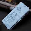Étui Portefeuille en Cuir à Fleurs en Relief 3D avec Support Livre Pour iPhone 17 16 15 Pro Max Samsung S25 Xiaomi Redmi Note 14 Honor Oppo Fentes pour Cartes Rabat