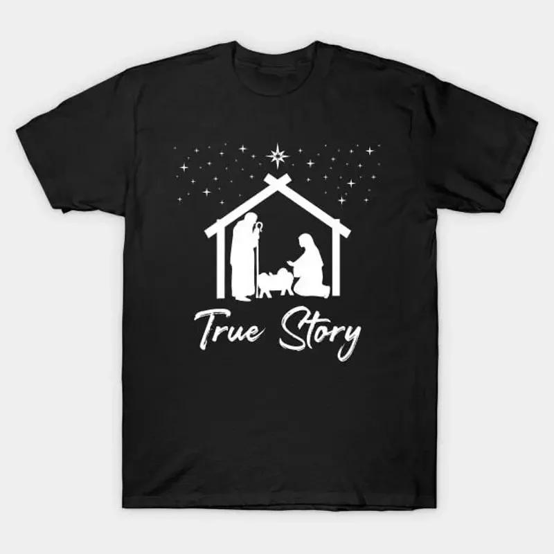 Christmas Nativity True Story Scene T Shirt S 5xl Fast Shipping