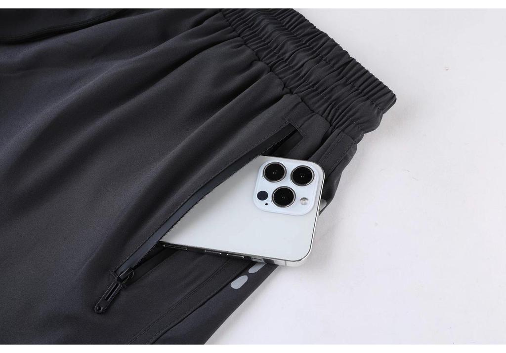 Men's Double-Layer Quick-Dry Three-Quarter Running Shorts - Anti-Exposure Fitness Pants for Summer 2023