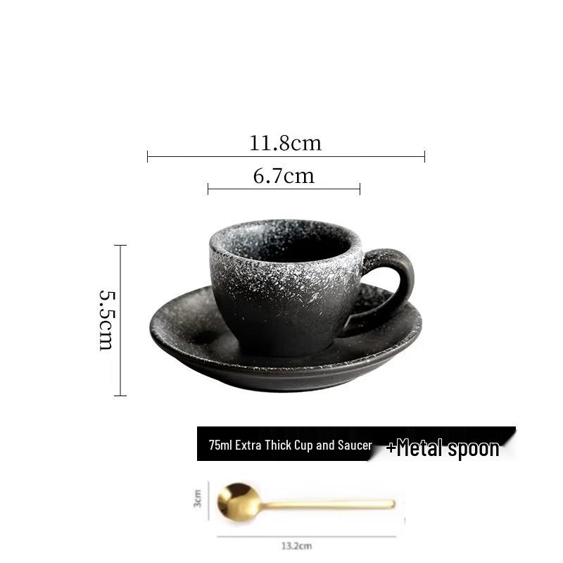 Qiwei Professional Ceramic Latte Art Coffee Cup and Saucer Set