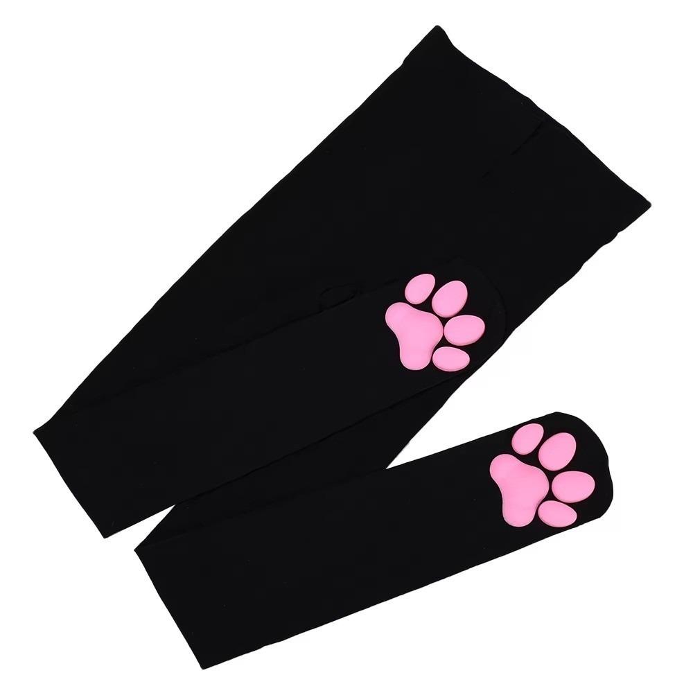Gothic Lolita 3D Cat Claw Pantyhose Long Length JK Tights Photoshoots Cat Paw Pad Stockings  Gift