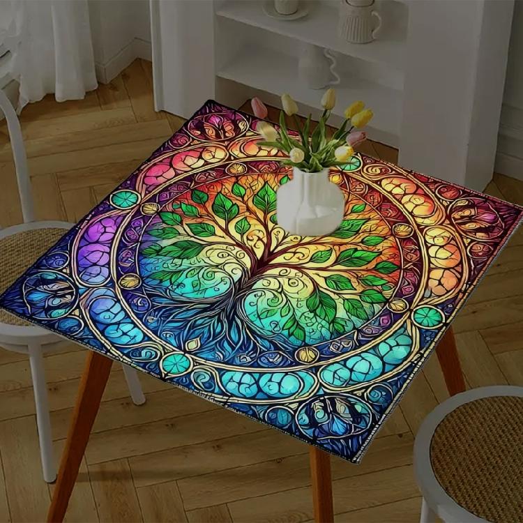 Quadratische Tischdecke, Tarot-Altardecke, Spielunterlage, Tarot-Lesen-Tischdecke, Tarot-Kartenmatte, Wahrsage-Tischdecke