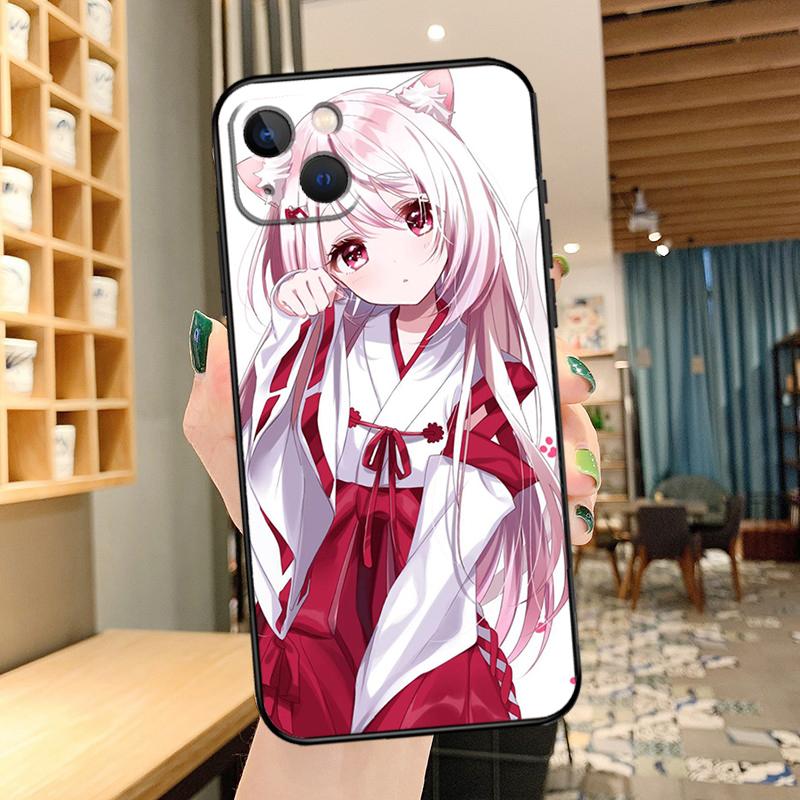 Anime Cat Girl Phone Case For iPhone 15 Pro Max 14 13 12 11 16 17 Pro Max mini 15 16 Plus 16e 17 Air Cover
