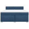 Maison Exclusive - Sommier à lattes de lit avec matelas Bleu 180x200 cm Tissu