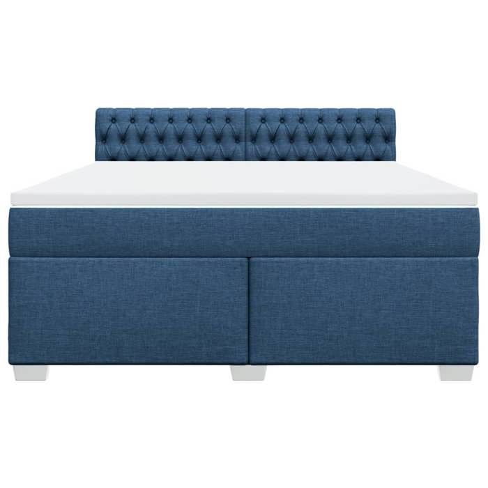 Maison Exclusive - Sommier à lattes de lit avec matelas Bleu 180x200 cm Tissu