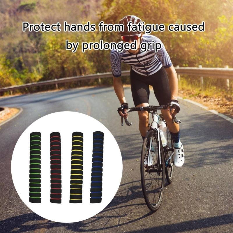 Comfortable Bicycles Grip Bicycles Sponges Handlebars Grip Antiskid Bike Grip Easyly Install Bicycles Accessories