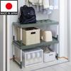 Belca CO-RG2T, Made In Japan, Two-Piece Extendable Storage Shelf for Closets and Closets, 76.5-93.5cm Wide X 37cm Deep X 35-40cm High, Eco-Green
