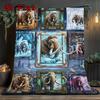 Prehistoric Mammoth Art 2D Flat Pattern Flannel Blanket, High Quality All Seasons, Home Decor, Warmth and Comfort, Perfect for Christmas Gifts.