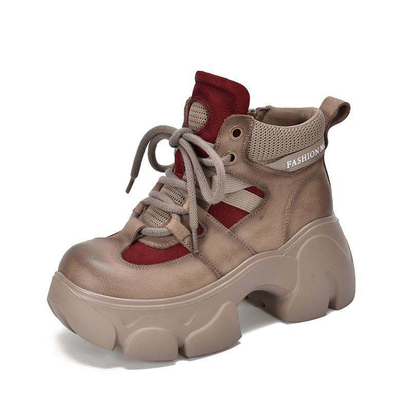 

Новые модные женские туфли на квадратном каблуке с высоким верхом, горячая распродажа 2024 года, однотонные толстые туфли со шнуровкой и круглым носком для женщин 39 вино красного