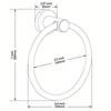 Nordic Round Stainless Steel Black Towel Ring Hanging Ring Wipe Hand Towel Hanger Round Ring Wall