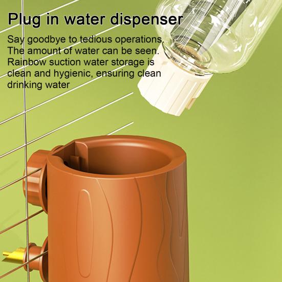 250ml Otomatik Kuş Suluk Kütük Şekli Papağan Su Dispenseri Muhabbet Kuşu Kafesi Asılı İçme Cihazı Küçük Evcil Hayvanlar için Muhabbet Kuşu Cennet Papağanı Kanarya