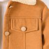Kinderbekleidung Neue Herbst Winter Cord Samt gefütterte einreihige Jacke für Mädchen