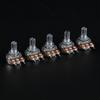 5 Pack Split Shaft 220K Ohm Potentiometer with 3 Pin Terminal Suitable for Easy Wiring In Guitar Amplifier Circuits