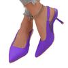 Plus Size Ladies Shoes Slingbacks Women's High Heels Fashion Dress Pumps Women Pointed Toe Slip On Shallow Thin Heel Sandal