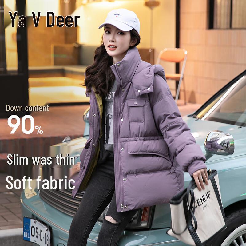 

Yalu Women s Hooded Slim-Fit Down Jacket S