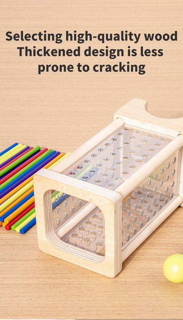 Montessori Wooden Pegging & Throwing Game: Color Recognition & Parent-Child Interaction Toy