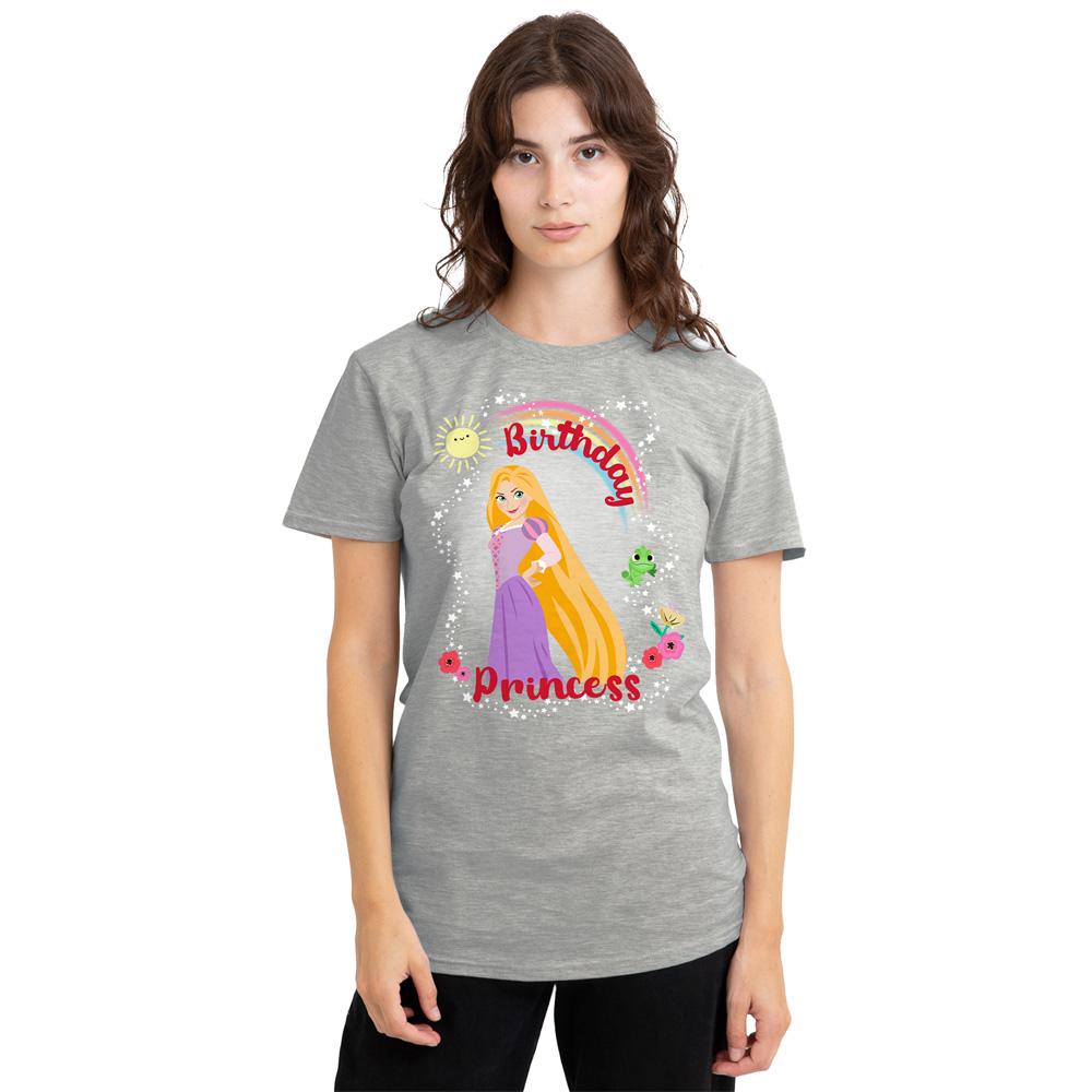 Tangled Womens/Ladies Rapunzel Pascal Princess Heather Birthday T-Shirt