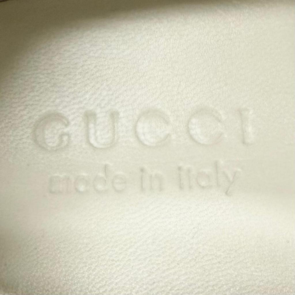 Pristine GUCCI Low Cut Sneakers Screener Beige GG Canvas Mens 6 812638 Used