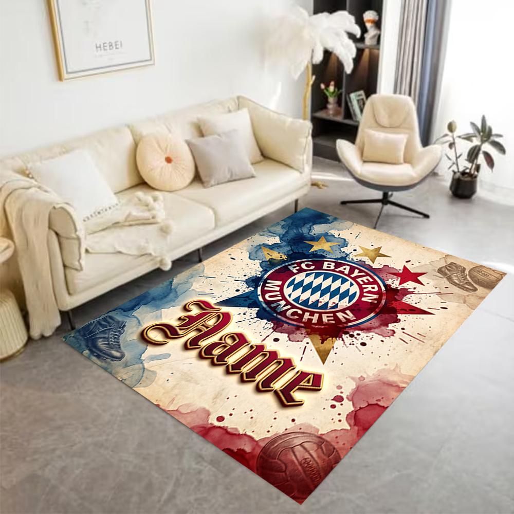 German Football Crest Artwork Floor Rug Office Rug Design for Entryway Playrooms Dining Room Hallway Anti-slip Rug Decorate Offices Gift for Festivals