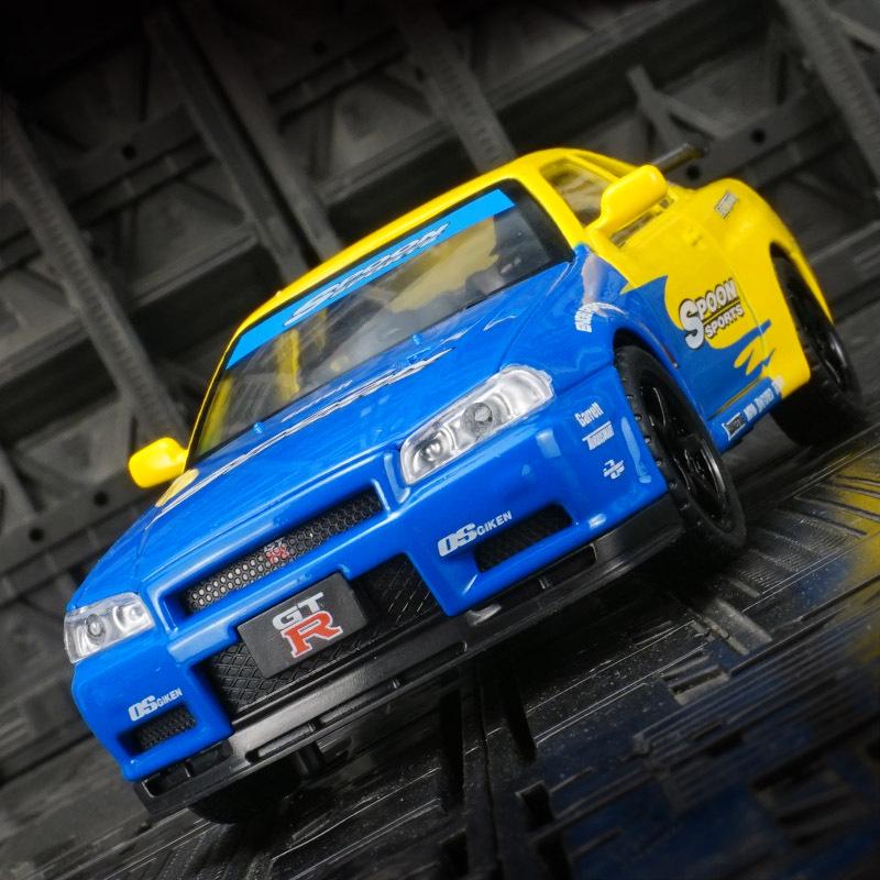 

Jinlifang Nissan GT-R34 Skyline Ливрея Сплав Модель Машины Украшение Игрушка