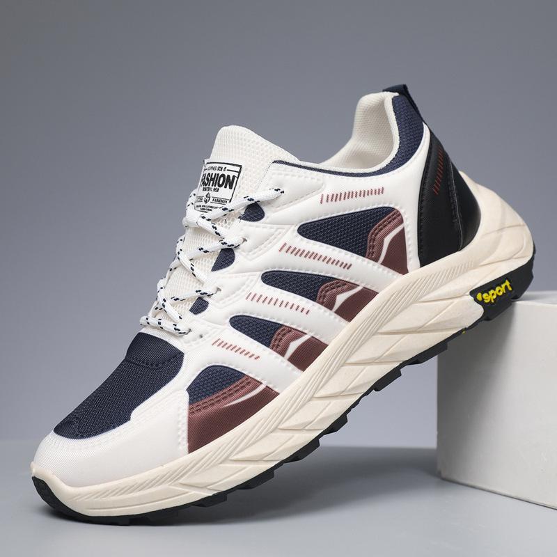 

New men s trendy casual shoes versatile soft-soled sports shoes foreign trade men s shoes youth trendy shoes running shoes 44 білий