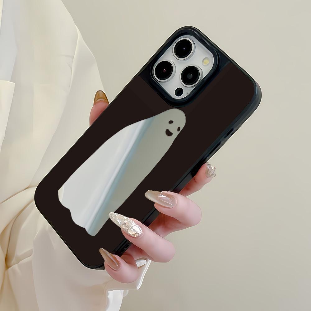 Mirror Phone Case for iPhone 15 11 13 14 for 15 16 Pro Max 12 13 16 Pro Cloud Flower and Animal Cute Style Phone Case