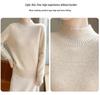Women's Thick Wool Sweater - Half-High Neck, Raglan Sleeve, Warm & Loose Fit for Autumn/Winter