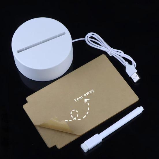Personalized LED Lamp Acrylic Message Note Board Multipurpose Erasable USB Drawing Board Bedroom Night Light