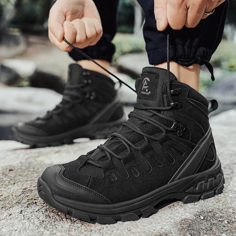 New Men Tactical Boots Waterproof Work Military Safety Hiking Casual Ankle Outdoor Forest fire fighting Desert Climbing Hunting