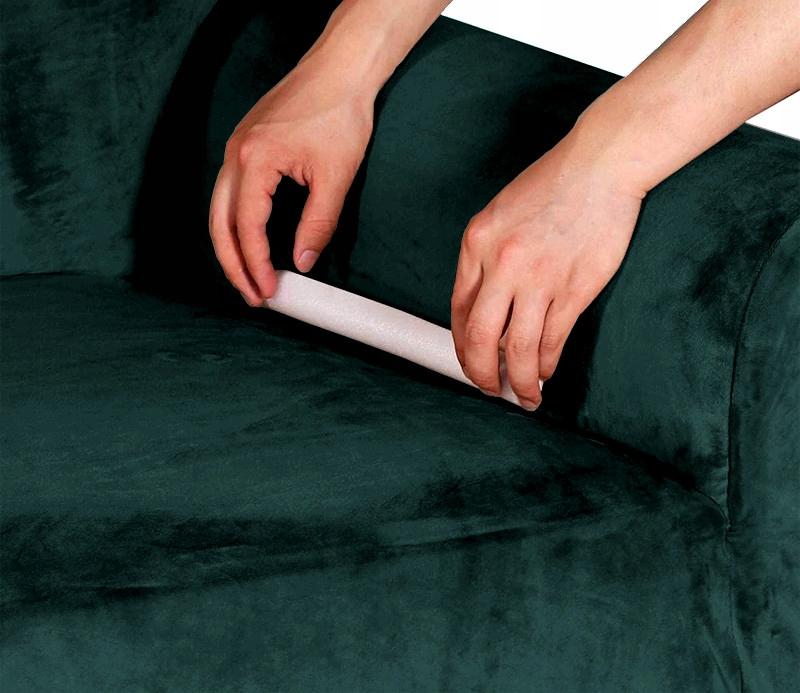 Bottle Green Velvet 1-Seater Sofa Armchair Cover [22P1]