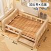 Solid Wood Dog Bed All-Season Pet House for Small & Medium Dog Teddy & Bichon Sleeping Sofa with Staircase Raised Dog House
