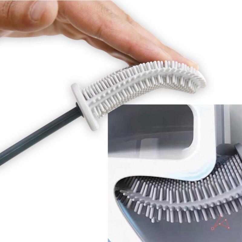 1 set of bathroom silicone brush holders (random color)