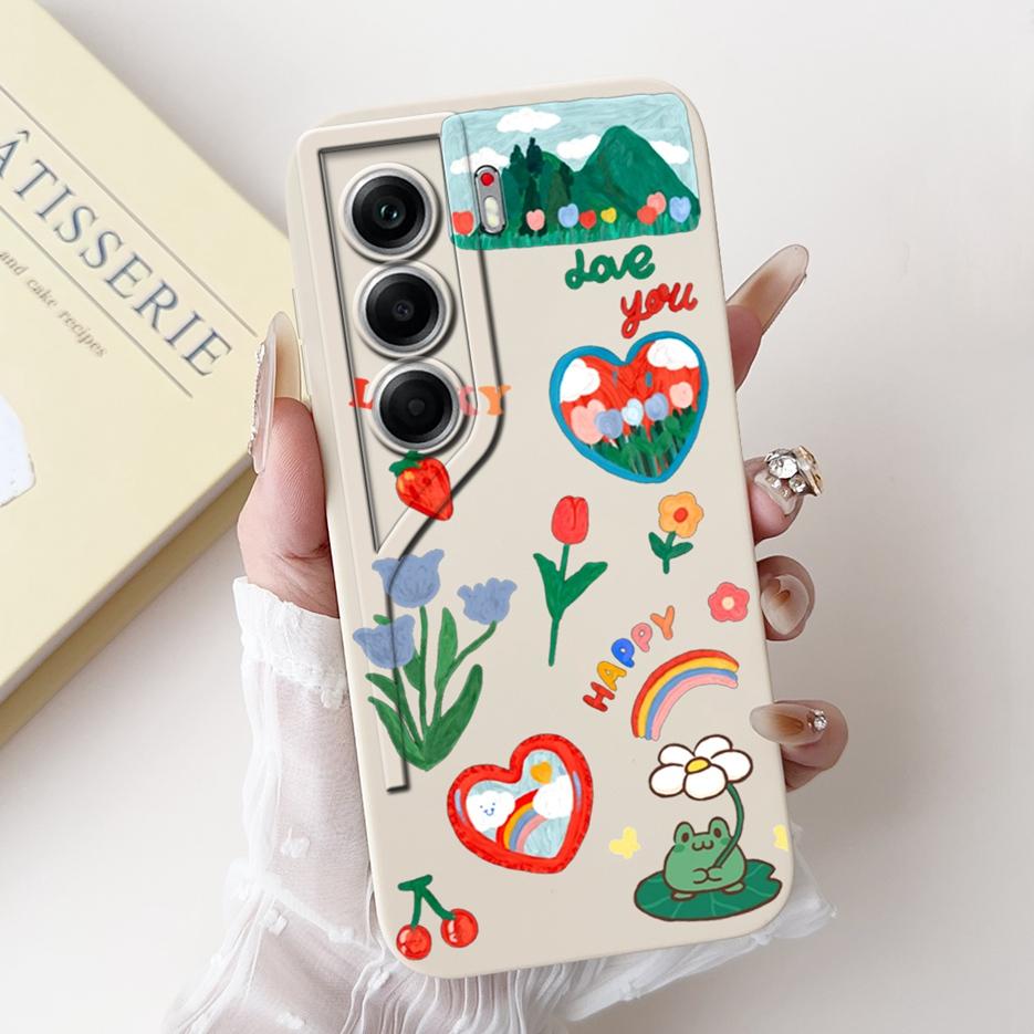 For Tecno Camon 40 Pro 4G Case CM6 Luxury Art Painted Cover Shockproof Phone Case For Tecno Camon40 Camon 40 Pro CM7 Soft Fundas