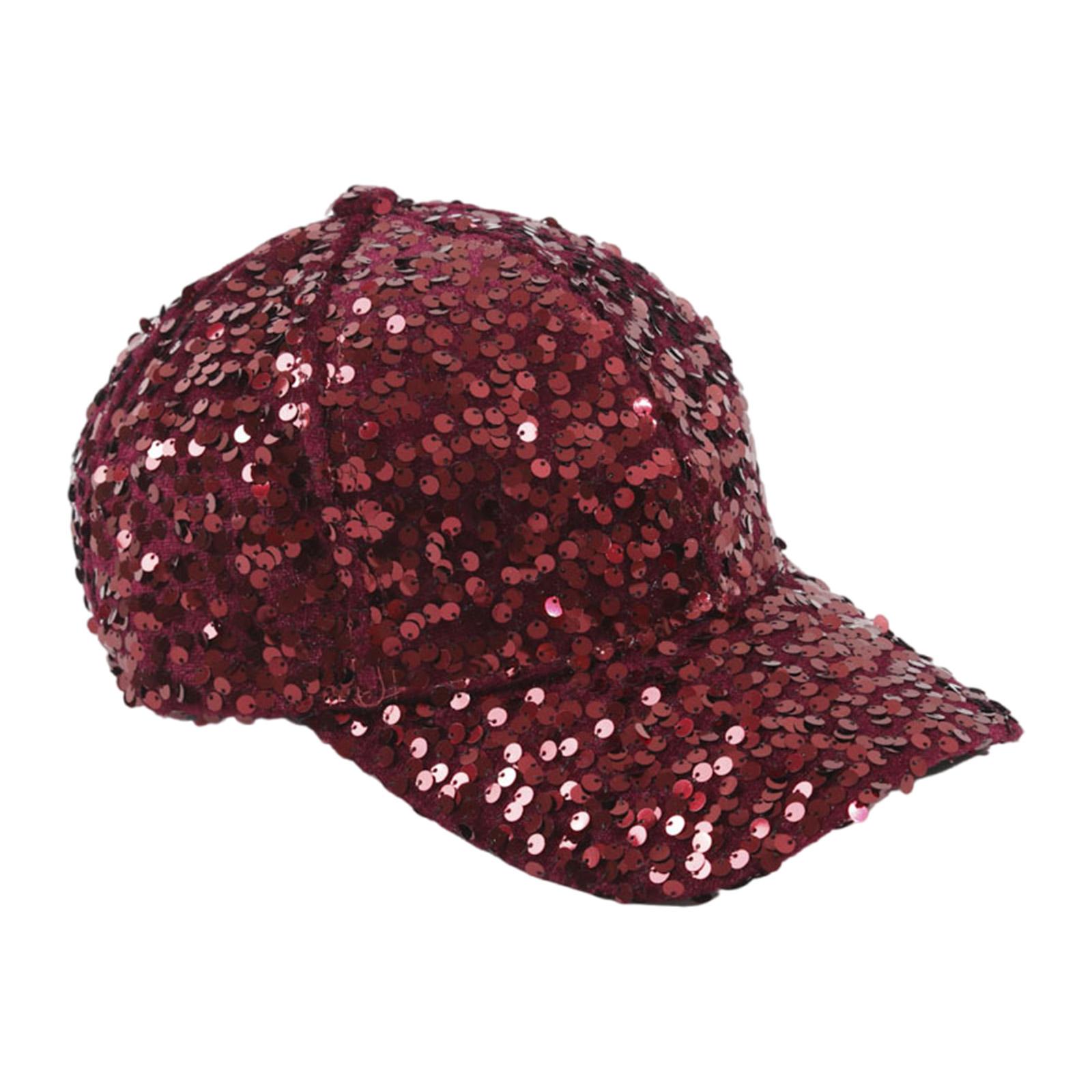 

Unique Baseball Hat Teens Headwear Sequins for Travel Photo Props Eye-Catching Sequins Jeweled Sports Hat