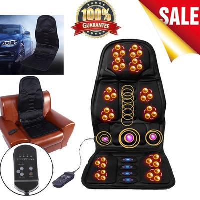Electric Heating Vibrating Full Body Massager Chair In Cushion Car Home Office Lumbar Back Neck Mattress Pain Relief