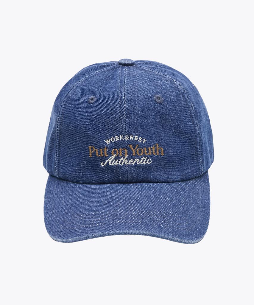 CHASECULT Denim Embroidered Ball Cap - Blue