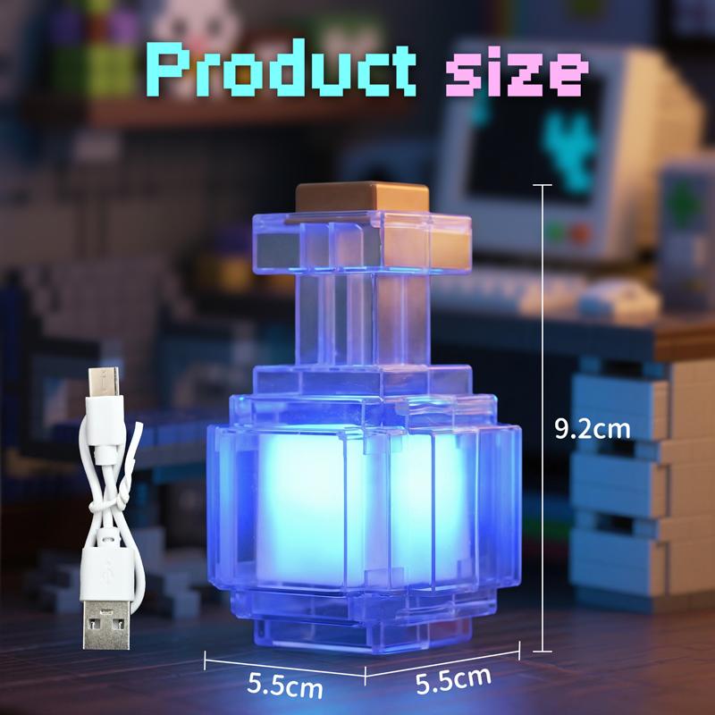 Potion Bottle Led Night Light Shake To Change 7 Colors Type-C Rechargeable Mood Light Game Peripheral Bedroom Bedside Decor Lamp
